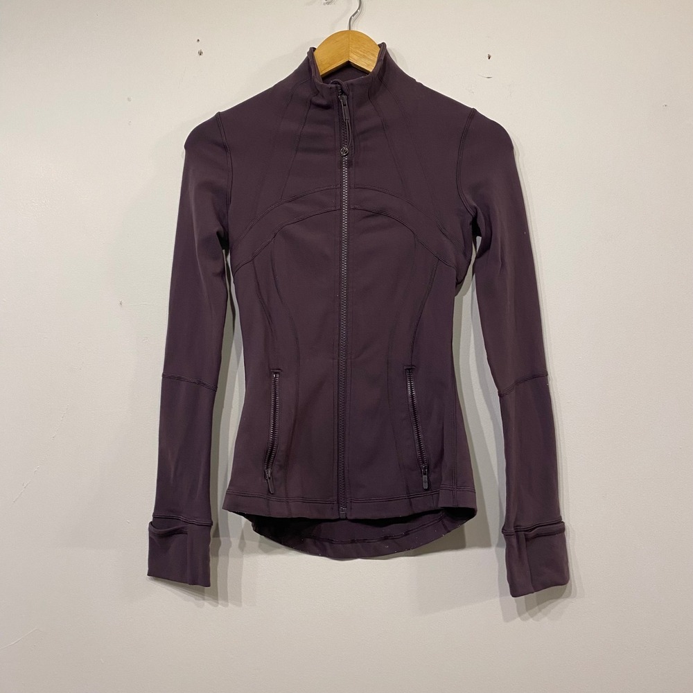 Lululemon Define Jacket Purple Luon Full Zip Fitted Yoga Activewear Size 2